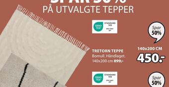 JYSK Tretorn teppe tilbud