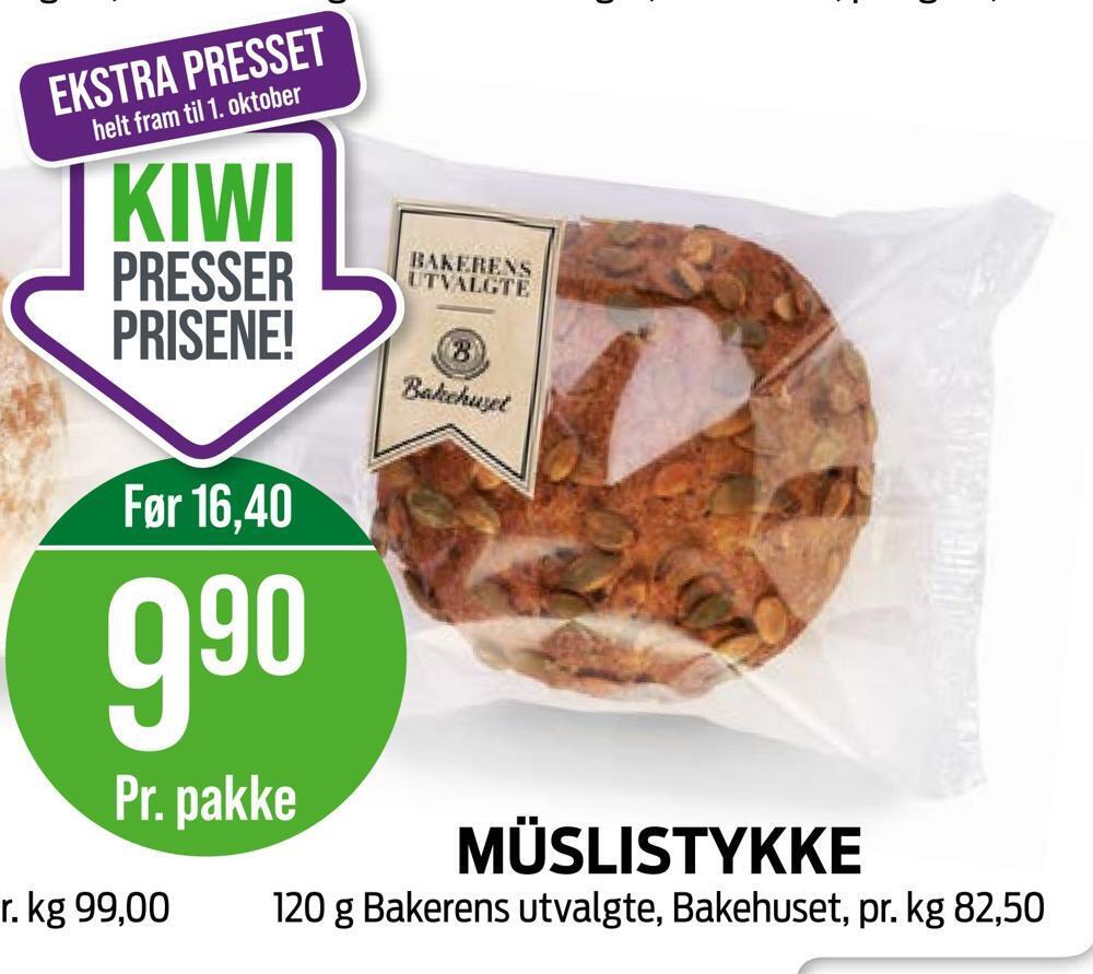 Kiwi Müslistykke tilbud