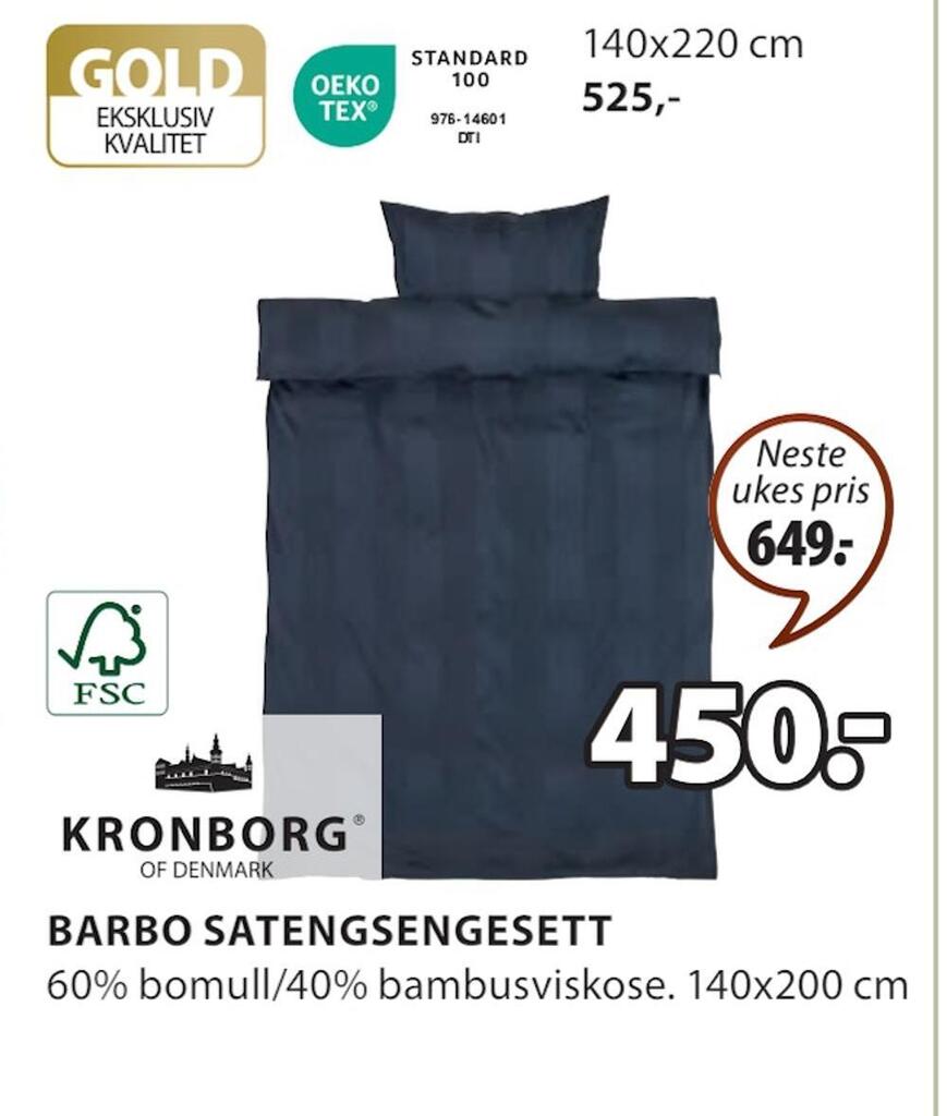 JYSK Barbo satengsengesett tilbud
