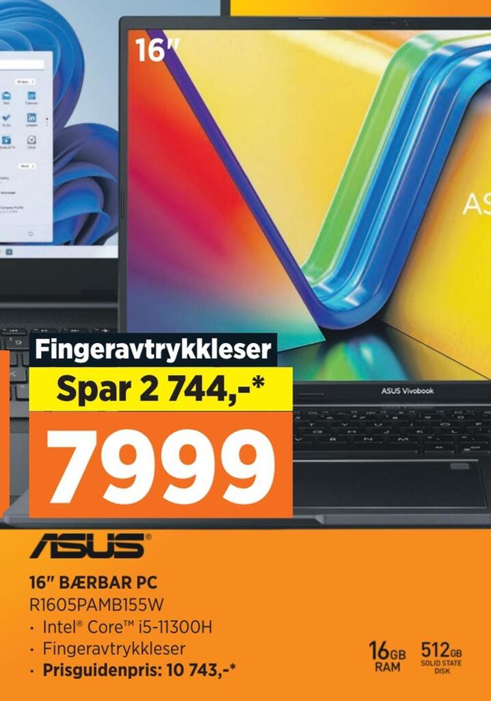 POWER 16 bærbar pc tilbud