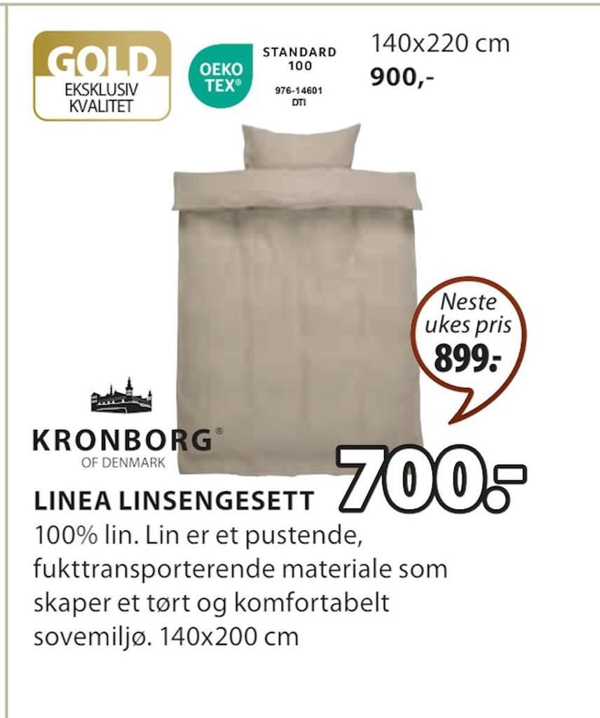 JYSK Linea linsengesett tilbud