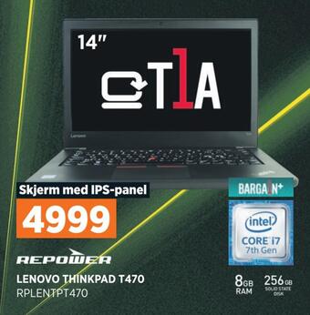 POWER Lenovo thinkpad t470 tilbud