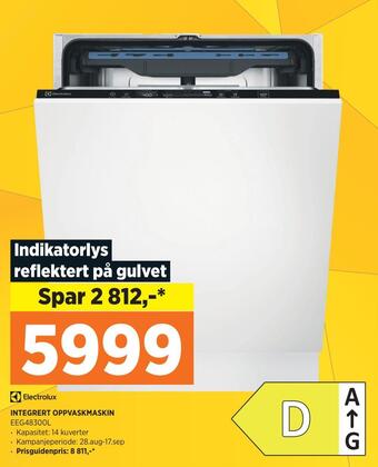 POWER Integrert oppvaskmaskin tilbud
