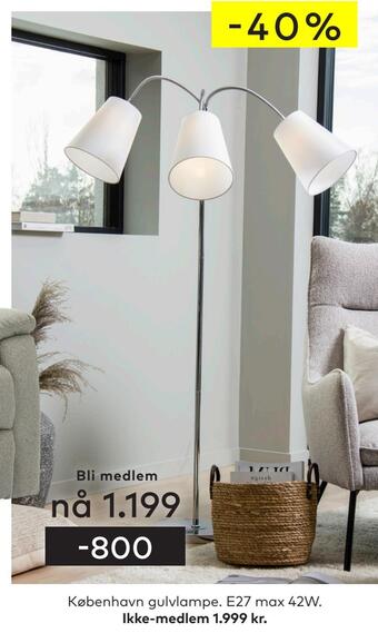 Skeidar København gulvlampe tilbud