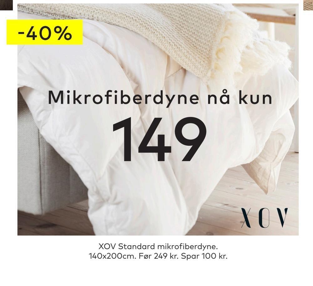 Skeidar Xov standard mikrofiberdyne tilbud