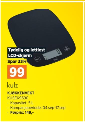 POWER Kjøkkenvekt tilbud