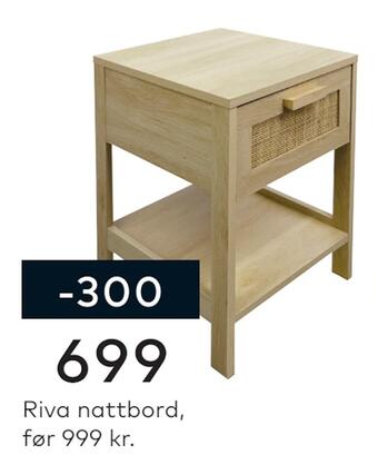 Skeidar Riva nattbord tilbud
