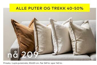 Skeidar Layla putetrekk tilbud