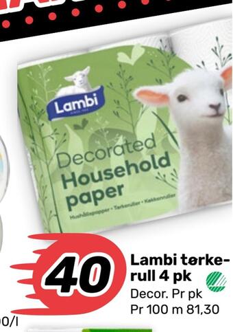 Coop Marked Lambi tørkerull 4 pk tilbud