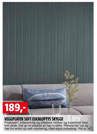 Bauhaus Veggplater soft eucaluptys skygge tilbud