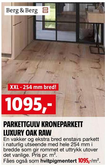 Bauhaus Parkettgulv kroneparkett luxury oak raw tilbud