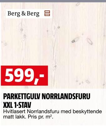 Bauhaus Parkettgulv norrlandsfuru xxl 1-stav tilbud