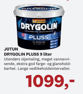 Bygger'n Jotun drygolin pluss 9 liter tilbud