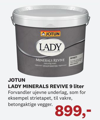Bygger'n Jotun lady minerals revive 9 liter tilbud