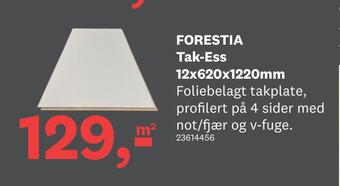 Bygger'n Forestia tak-ess 12x620x1220mm tilbud
