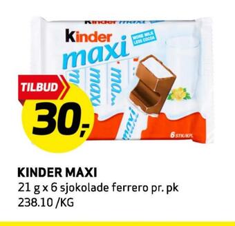 Bunnpris Kinder maxi tilbud
