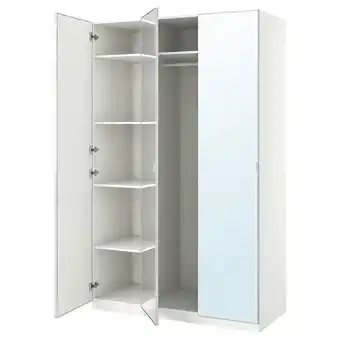 IKEA Pax / åheim garderobekombinasjon, hvit/speil, 150x60x236 cm tilbud