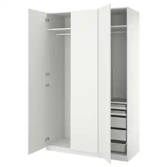 IKEA Pax / forsand garderobekombinasjon, hvit/hvit, 150x60x236 cm tilbud