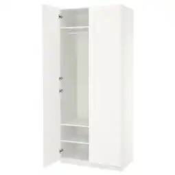 IKEA Pax / bergsbo garderobeskap, hvit/hvit, 100x60x236 cm tilbud