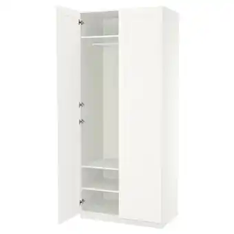 IKEA Pax / bergsbo garderobeskap, hvit/hvit, 100x60x236 cm tilbud