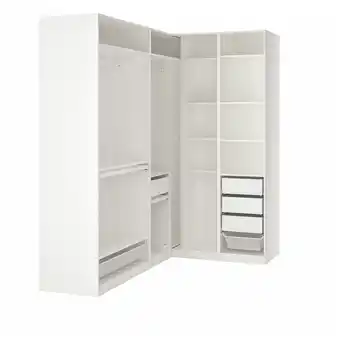 IKEA Pax garderobeskap, hjørneløsning, hvit, 210/160x236 cm tilbud
