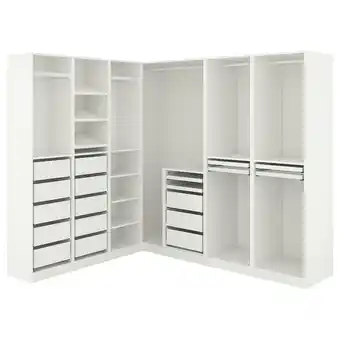 IKEA Pax garderobeskap, hjørneløsning, hvit, 211/213x201 cm tilbud