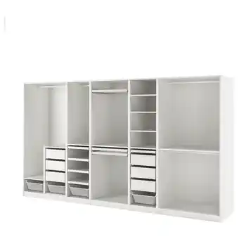 IKEA Pax garderobekombinasjon, hvit, 375x58x201 cm tilbud