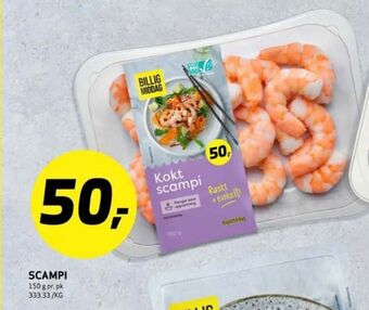 Bunnpris Billig middag scampi tilbud