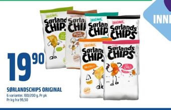 Coop Obs Sørlandschips chips tilbud