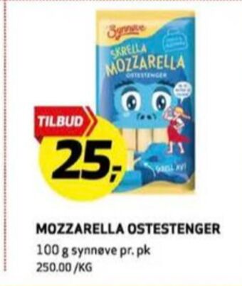 Bunnpris Synnøve finden mozzarella tilbud