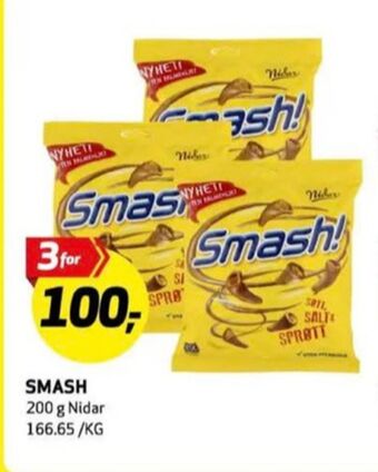 Bunnpris Smash! sjokoladepose tilbud