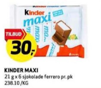 Bunnpris Maxi sjokoladebar tilbud