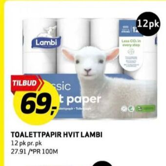 Bunnpris Lambi toalettpapir tilbud