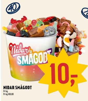 Coop Prix Nidar smågodt tilbud