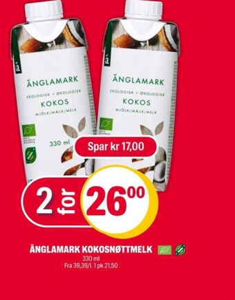 Coop Extra Änglamark kokosmelk tilbud