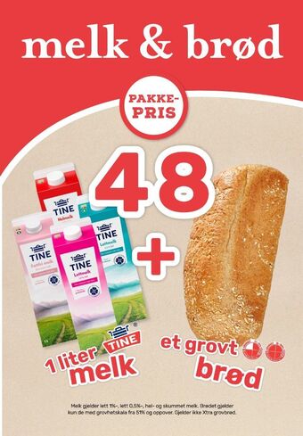 Coop Marked Tine melk & brød tilbud