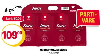 Coop Extra Friele kaffe formalet tilbud