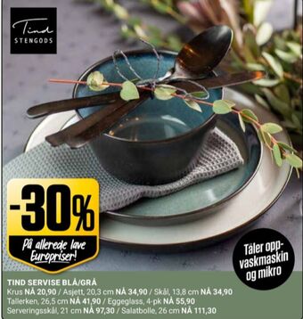 Europris Tind stengods krus tilbud