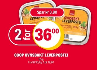 Coop Extra Ovnsbakt leverpostei tilbud