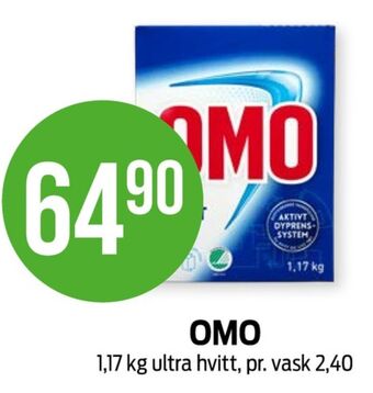 Kiwi Omo vaskepulver tilbud