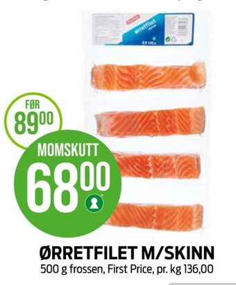 Kiwi First price ørretfilet tilbud