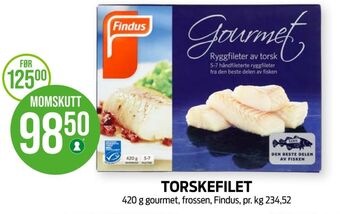 Kiwi Findus torskefilet tilbud