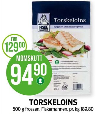 Kiwi Fiskemannen torskeloins tilbud