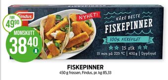 Kiwi Findus fiskepinner tilbud