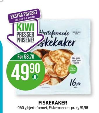Kiwi Fiskemannen fiskekaker tilbud