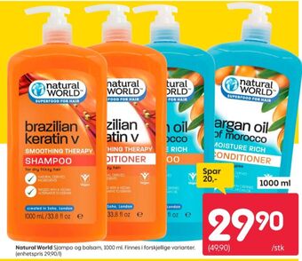 Rusta Natural world shampoo tilbud