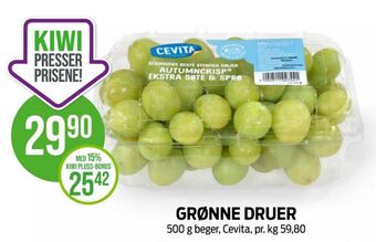 Kiwi Cevita druer tilbud