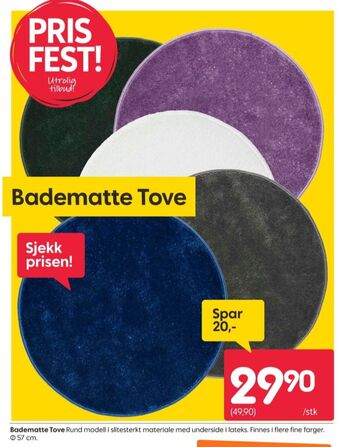Rusta Ukjent badematte tilbud