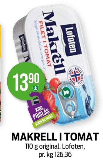 Kiwi Lofoten makrell tilbud