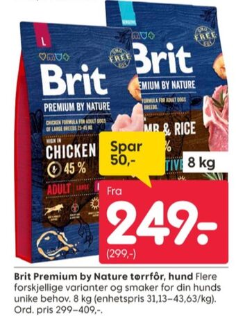 Rusta Brit premium by nature hundemat tilbud